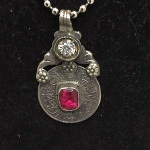 NWT Silver colored coin necklace